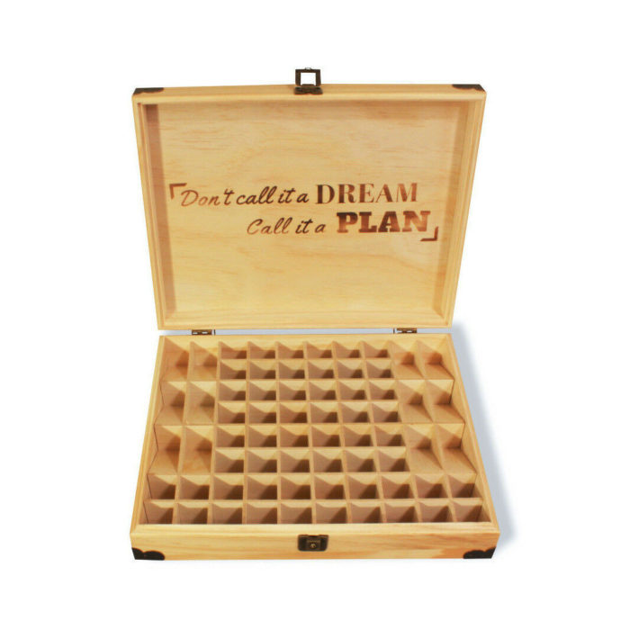 68 slot Essential Oil Wood Box - Lock and Key - Image 6