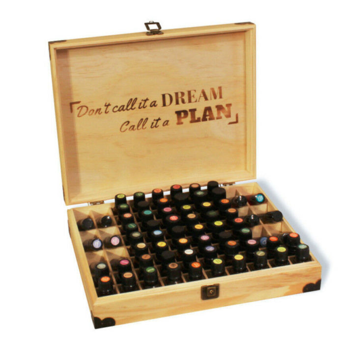 68 slot Essential Oil Wood Box - Lock and Key - Image 7